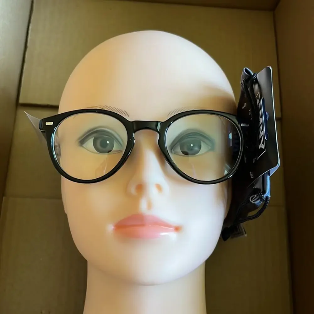 SMNY A Madden Brand Blue Light Round Glasses Black